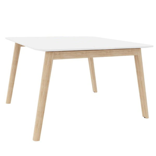 drewniany biały stół konferencyjny